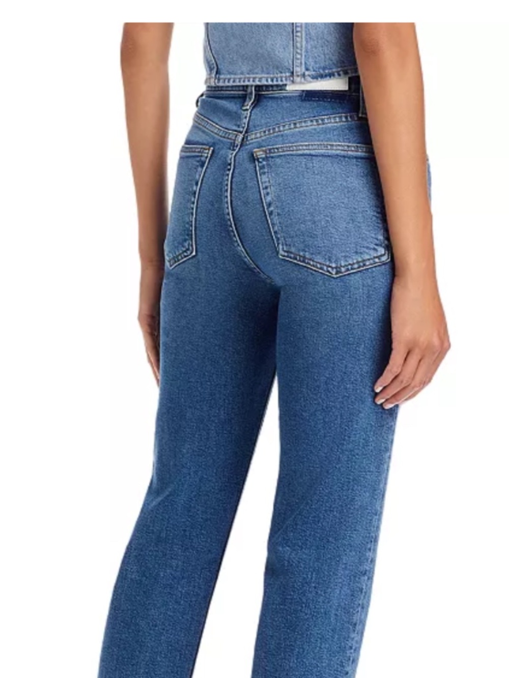 RE/DONE 70's Stove Pipe High Rise straight leg jeans, 24, GD1246 - Picture 3 of 8